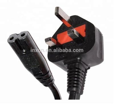 China UK Industrial Equipment Power Cord Plug For Lead 8 C7 Cable Black 1.8M / White 5.9FT Drawing for sale