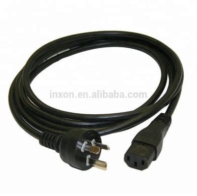 China Inside Argentina cord connector, IRAM AU IEC 60320 C13 2073:1982, black color, 10A amperage, 250VAC voltage, 6FT for sale