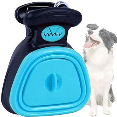 China Portable Dog Pooper Scooper Pet Waste Remover With Bag Carabiner Pet Waste Poop Bags for sale