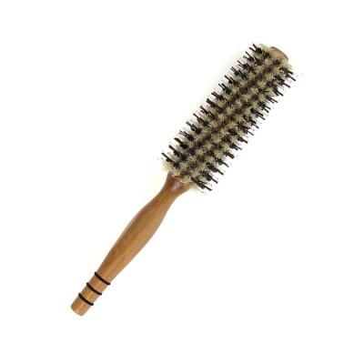 China Compact Customized Roller Hair Brush Curly Hair Wooden Comb With Boar Hair for sale