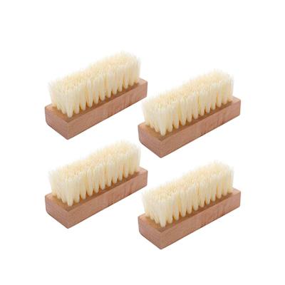 China EXFOLIATING custom logos natural wooden foot brush handle feet brush exfoliating scrub with soft bristles for sale