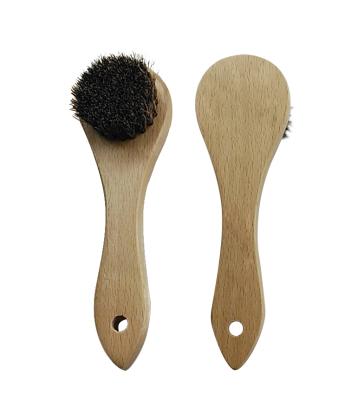 China Home.Hotel.salon Natural Beech Horse Hair Wooden Dusting Sweep Wooden Handle Cleaning Brush for sale