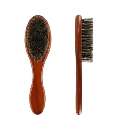 China Viable Shoe Polish Brush Wooden Horse Hair Shoe Shine Brush - 100% Genuine Soft Boar Hair Dusting Brush for sale