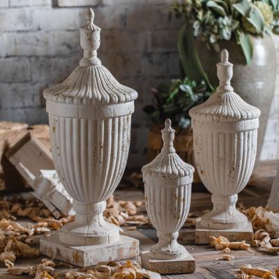 China Industrial retro minimalist Minhui magnesium oxide decoration wedding road village yard cylindrical decoration for sale