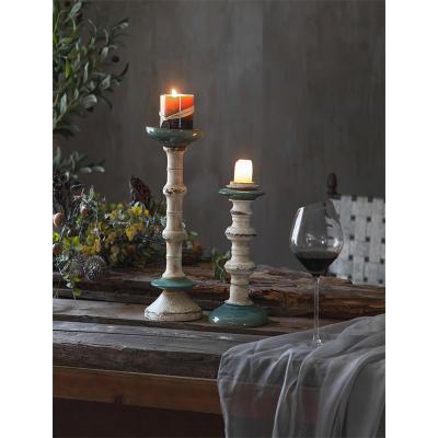 China Home Decorations Iron Candlestick Holder Home Minhui Ceramic Candlestick Candle Holder for sale