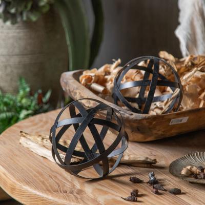 China Home Decoration Minhui Factory Stain Table Iron Ball Ornaments Home Decoration Ball Ornament for sale