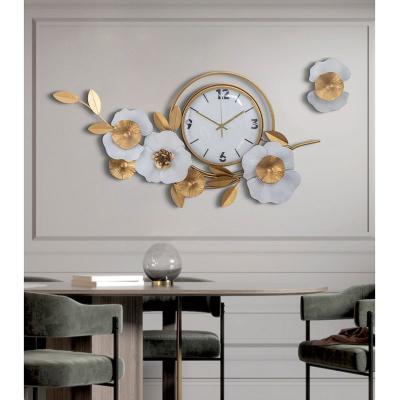 China Creative Simple Wall Clock Living Room Hallway Corridor Decoration Minimalist Luxury Clock Wall Light for sale