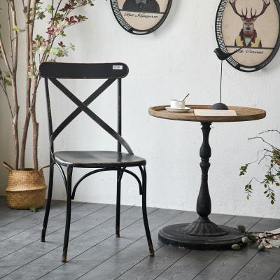 China Minhui Industrial American Furniture Cafe Chair Black Metalwork Vintage Chair for sale