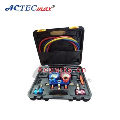 China Auto Air Condition Tool manifold gauge set r134a , refrigeration pressure gauge for sale