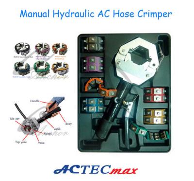 China ISO 9001 TS 16849 AC Hose Crimping Tool , Manual Hydraulic AC Hose Crimper for sale