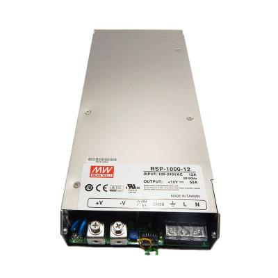 China RF Application/Industrial Automation Machinery Meanwell RSP-1000-12 Enclosed 1000W 60A Single Output Voltage Size 1U Ac/Dc 12V Programmable Changing Power Supply for sale