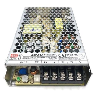 China LED Light / Industrial Automation Meanwell RSP-75-3.3 Machinery Led Sign Display Signal 75Watt 15A 3.3Vdc Industrial Control System AC DC Switching Mode Power Supply for sale