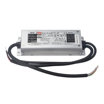 China Metal Case Meanwell Elg-75-24B AC DC Ultra Slim Switching Power Supply 75W 24V 0-10V Dimming 12V 24V 36V 48V Led Switching Power Supply for sale