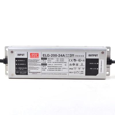 China Meanwell ELG-200-24A 120V 200W 24V 8.3A Metal Case Ultra Slim AC To DC Led Power Driver Led Emergency Ip 65 Warranty 5Years for sale