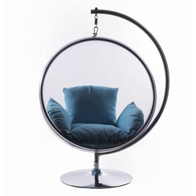 China 2021 modern NEW acrylic material transparent swing chair, rotary swing chair, cushion is optional for sale