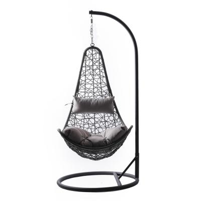 China Modern Custom Wicker Rattan Patio Swings Outdoor Garden Hanging Egg Chairs With Stand for sale