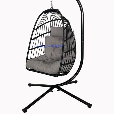 China Modern KD rattan&rope hanging chair large loading quantity for sale