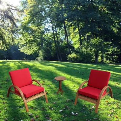 China Modern Leisure Garden Sofa Set Outdoor Garden Furniture Wooden Sun Sofa Chair With Cushion Sofa for sale