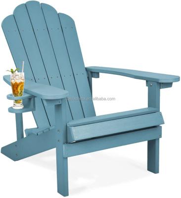 China EUROPEAN Adirondack Chair With 1 Cup Holder Weather Resistant Patio Chair Plastic for sale