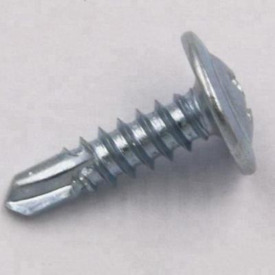 China Carbon Steel 1022 zinc plated hex washer head self drilling screw for sale