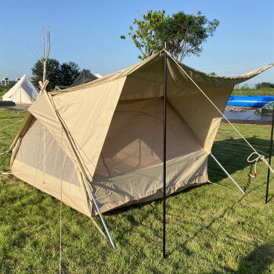 China 2 person 3 person Indian camping tent cotton cabin house waterproof outdoor sides ventilation with velarium for sale