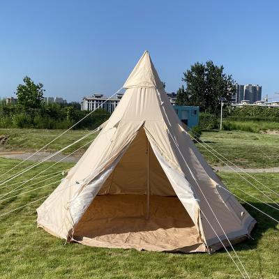 China High poly cotton canvas dome cotton canvas waterproof outdoor glamping indian teepee teepee yurt tent for sale