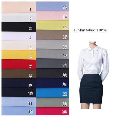 China Waterproof Custom Fabric Polyester Tc Plain Women Soft Shirts And Blouse Lining Fabric for sale