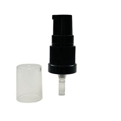 China Met 18/410 Black Plastic Bottled Treatment Pump Cream Pump Dispenser Pump For Glass Bottle for sale