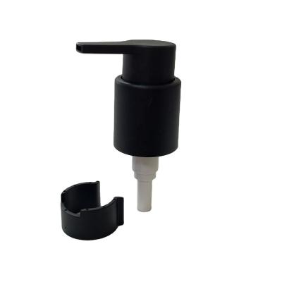 China Non Spill High Quality Cosmetic Packaging 0.65cc 22/410 Matte Black Lotion Pump Cream Dispenser Plastic Pump for sale