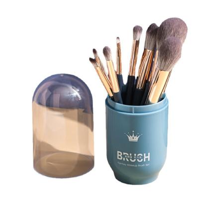 China Angular Blush Wholesale 10-piece brush bucket beauty tools eye shadow makeup brush set for sale