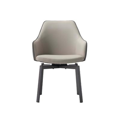 China Italy Modern Design Leather Upholstery With Metal Leg Swing Lounge Chair And Marking Chair for sale