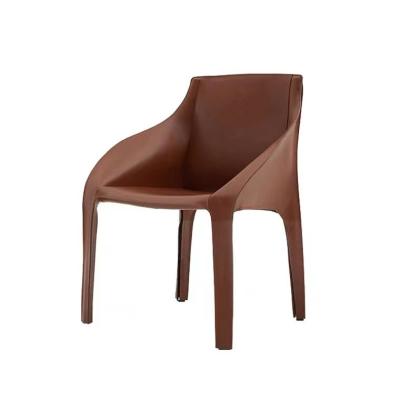 China Designer Style Nordic Furniture Woven Modern Leather Dining Chair Vintage, for sale