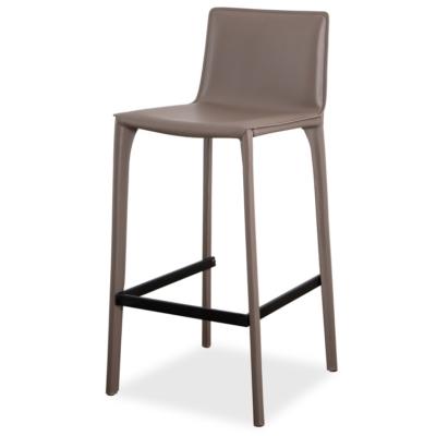 China 470*520*1000mm Wholesale Modern Bar Chair Leather Saddle Bar Chair Steel Writing Chair for sale