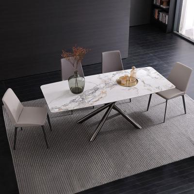 China ZEYU High Quality Best Marble Texture Luxury Modern Marble Furniture 8 10 Seater Rectangular Dining Table for sale