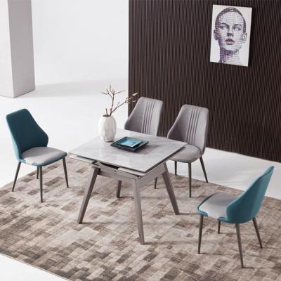 China Marble Extendable Table Table Marble Furniture Luxury Restaurant Furniture Dining Chairs Space Saving Modern Luxury Furniture Dining Set for sale