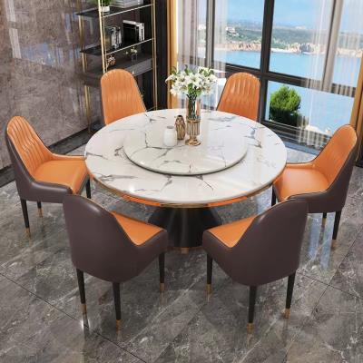 China High Density Sponge & Breathable Leather Tables And Chairs Modern Leather Dining Chair Restaurant Modern Tables And Chairs for sale