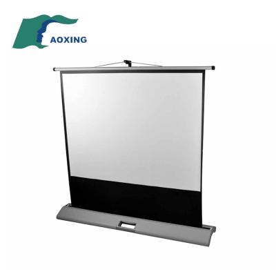 China Convenient pull up portable compact floor projector screen with HD projection screen for | School | Theater | Cinema | Homepage for sale