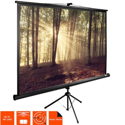 China Tripod 220x220cm Standard Projector Screen Outdoor Portable Tripod Projector Screen With Stand Movie Theater Projection Screens for sale