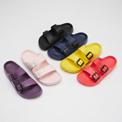 China Fashion Trend Women's EVA Injection Sandals Two Strap Slipper Beach Slipper Summer Custom Casual Shoes Sandals Logo Flat Slippers For Women for sale