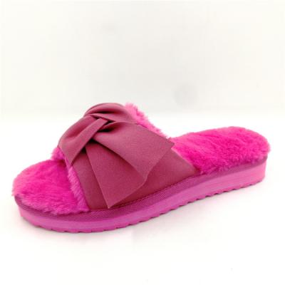 China Various Top Quality Fashion Trend Women Microfiber Home Indoor Casual Warm Faux Fur Slipper for sale