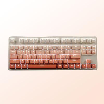 China 646884 Keyboard MX Shaft 646884 Gradient PBT Mechanical Transparent Keyguest Factory Cap Powder Blush Beautiful Transparent Key Cap for sale