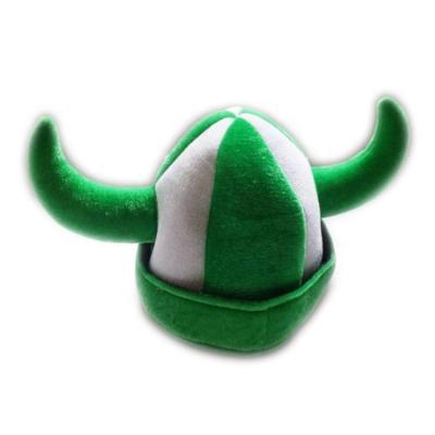 China Custom Irish Football Fans Sports Character Green And White Cheering Hats With Horns for sale