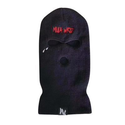 China Wholesale Men's JOINT Three Holes Balaclava Hat Acrylic Knitted Beanie Hat for sale