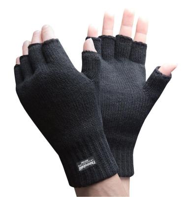 China Warm Custom Mens Womens Knitted Fingerless Glove With Thinsulate Coating for sale