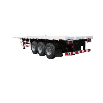 China Hot Selling Sinotruk 40ft 50 Ton Truck Trailer Flatbed Container Semi Trailer for sale