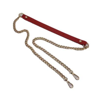 China Fashion 1.2m Long PU Leather Chain Cross - Body Bag Strap DIY Belt Hanger With Factory Price for sale