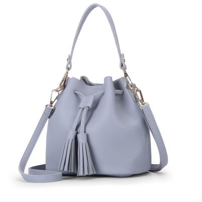 China New Style PU Leather Bucket Handbag Women Ladies Shoulder Cross - Body Bag Present For Ladies for sale