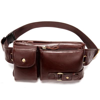 China Hot Sale Retro Cowhide Genuine Leather Men's Waist Bag Man Shoulder Cross - Body Bag H ZJun-01 ZJun-01 for sale