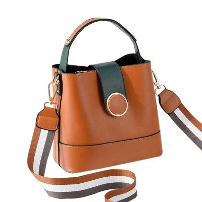 China New Fashion PU Retro Anti H Theft Large Capacity PU Bucket Bags Women Shoulder Bag for sale