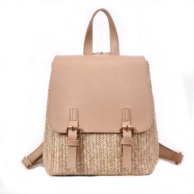 China 2020 New Fashion Style Contrast Color Women's Mini Backpack Anti-theft H Woven Small Handle Backpack Ladies Personality Anti-theft for sale